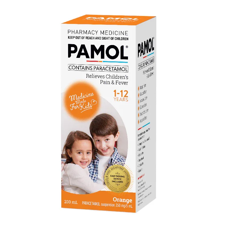 Pamol 儿童橙味止痛退热液 200毫升